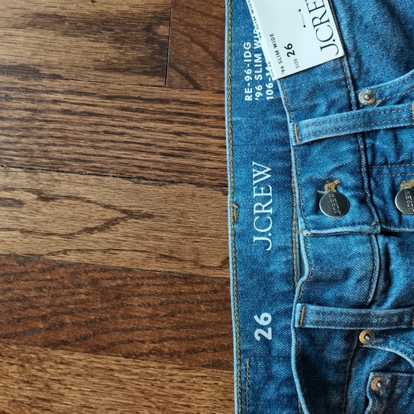 J. Crew Slim Wide High Rise Blue Jeans - Picture 3 of 6